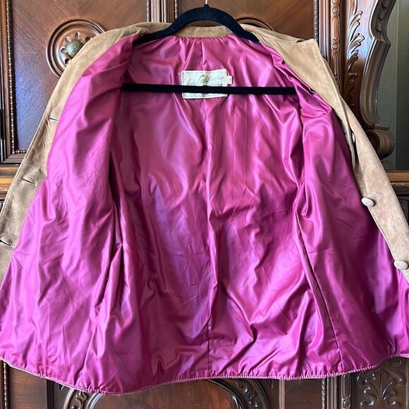 Vntg Boho 70’s Lady California tan suede Penny Lane western festival jacket. - Picture 11 of 11